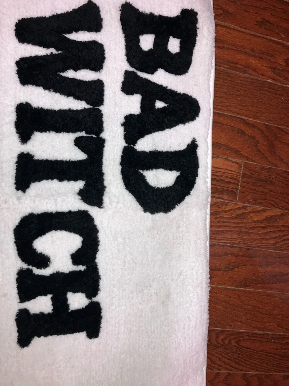 Bad Witch Energy White & Black 20inx30in Bath mat!Halloween Chic decor.